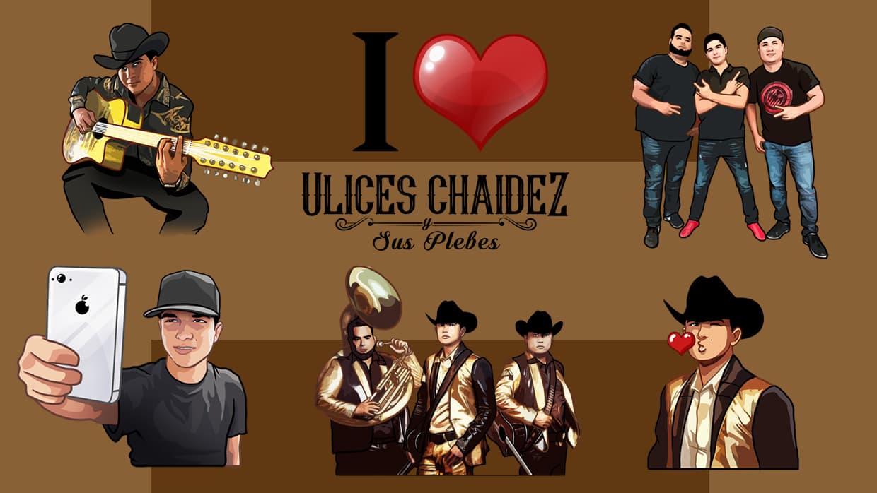 La aplicación se llama 'Los Emojis' y puedes encontrar las figuras de algunos de tus artistas favoritos, como Ulices Chaidez y sus Plebes que tienen 20 emojis para todas sus fans.