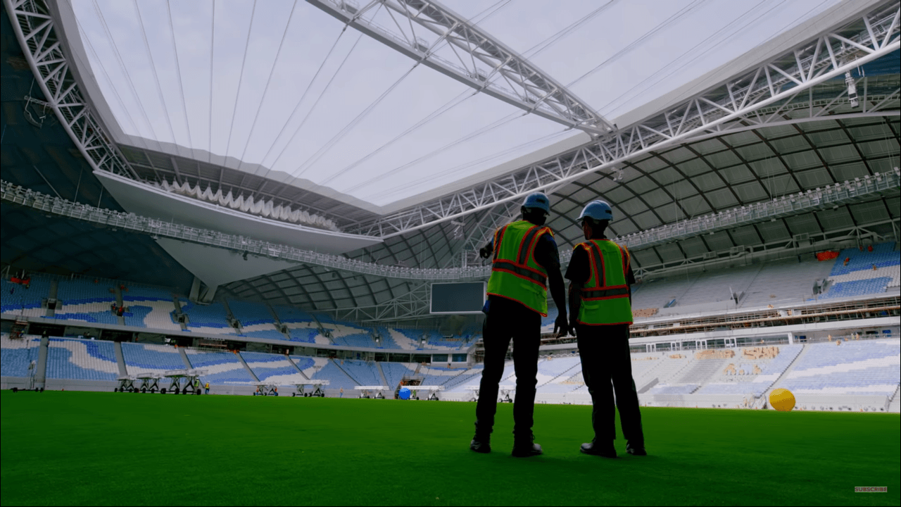 Solo faltan algunos detalles para que el Al Wakrah Stadium quede completo y abra sus puertas en unos días para la Final de la Copa del Emir.