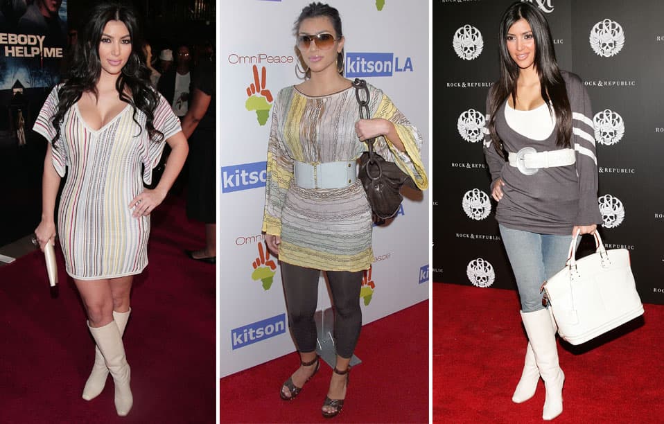 Estos son algunos de los looks con los que Kim Kardashian acudió a sus primeras alfombras rojas.