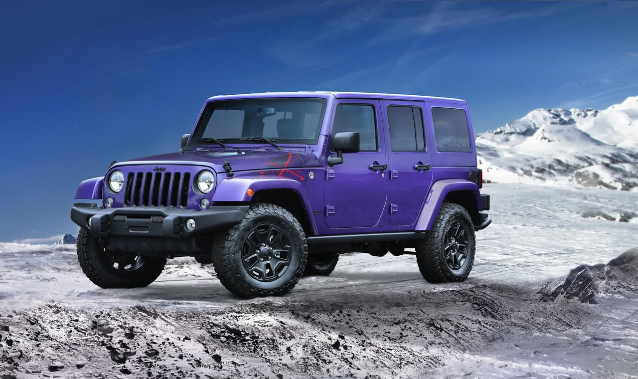 La edición limitada Back Country Edition del Jeep Wrangler 2016 en 'purpura extremo' definitivamente no es para todo el mundo