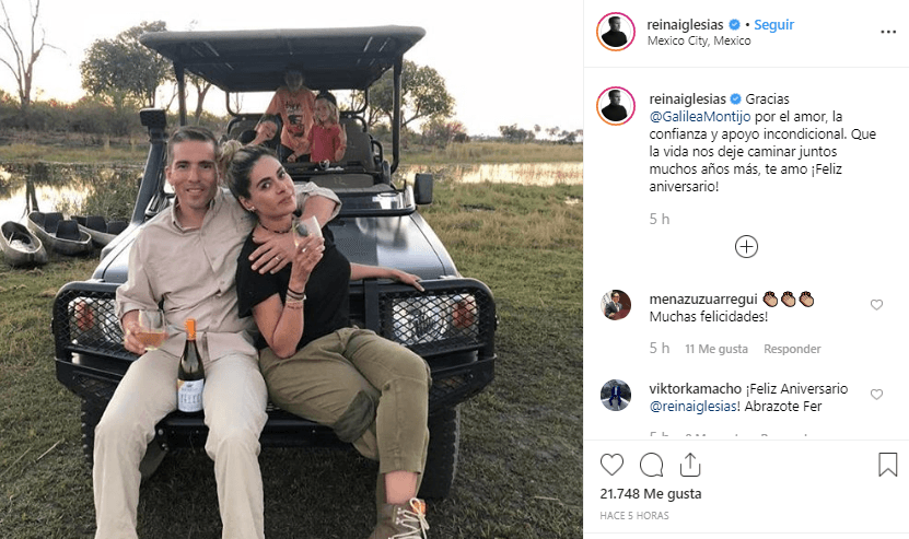 Primero lo hizo Fernando mediante una fotografía en la que se le puede observar con sus hijos en un viaje. "Gracias Galilea Montijo por el amor, la confianza y apoyo incondicional. Que la vida nos deje caminar juntos muchos años más, te amo ¡Feliz aniversario!", comentó el expolítico mexicano en la publicación.