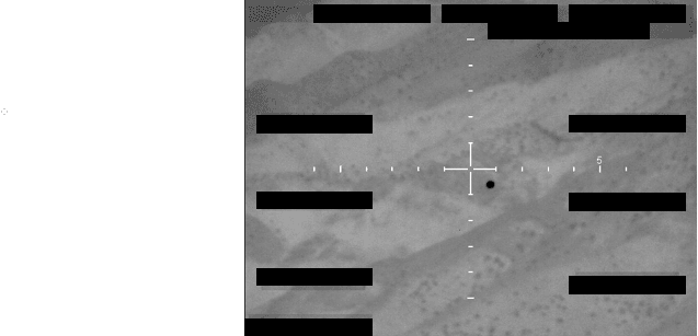 La Oficina Federal de Investigación (FBI) presentó un informe de un fenómeno anómalo no identificado (FANI) a la Oficina de Resolución de Anomalías en Todos los Dominios (AARO), consistente en una imagen fija obtenida de un sistema del gobierno de EEUU. 
<br>
<br>La imagen monocromática muestra un fondo moteado con una retícula en forma de cruz central y un objeto circular oscuro es visible justo debajo y a la derecha del centro de la retícula. No se proporcionaron la fecha ni la ubicación del evento.