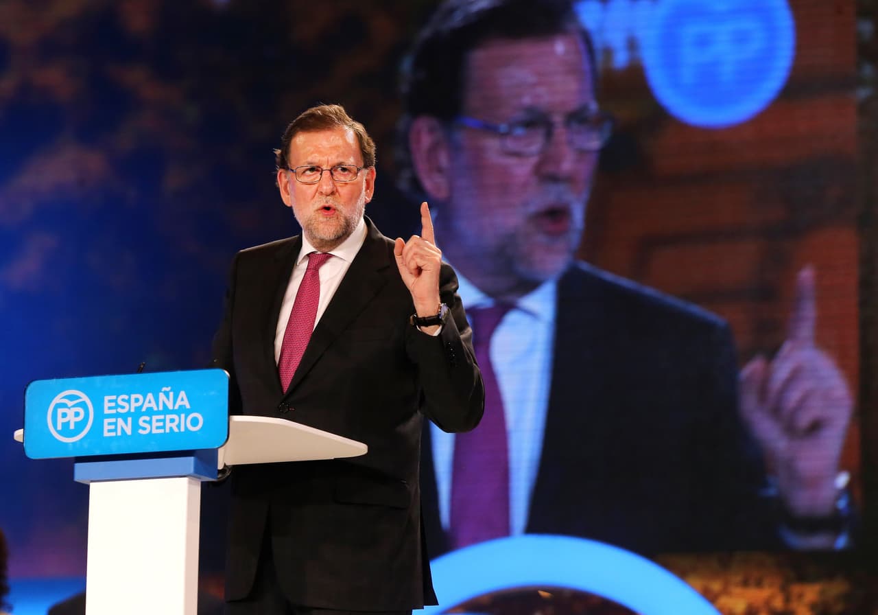 Mariano Rajoy, candidato del Partido Popular y presidente de gobierno en funciones