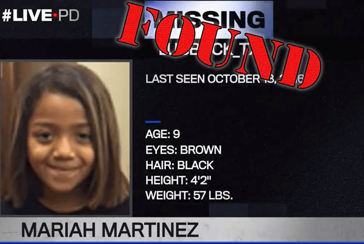 Hallan viva a una niña hispana de 9 años desaparecida en 2016 en Texas