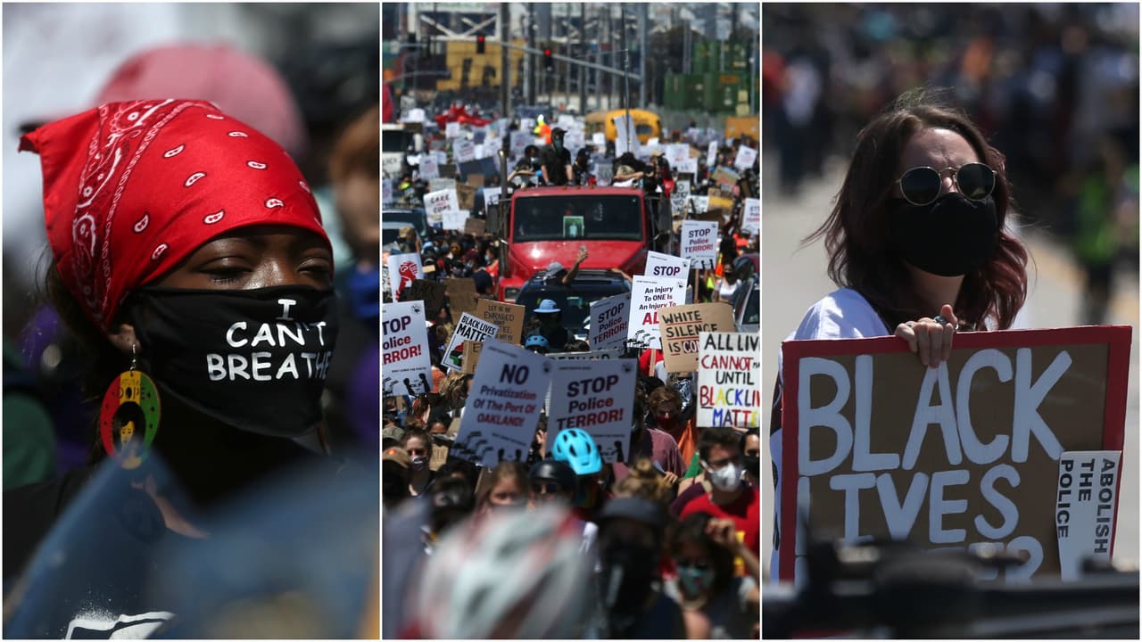 'Juneteenth' y la lucha contra el racismo: miles en Oakland alzan la voz al grito de 'Black Lives Matter'