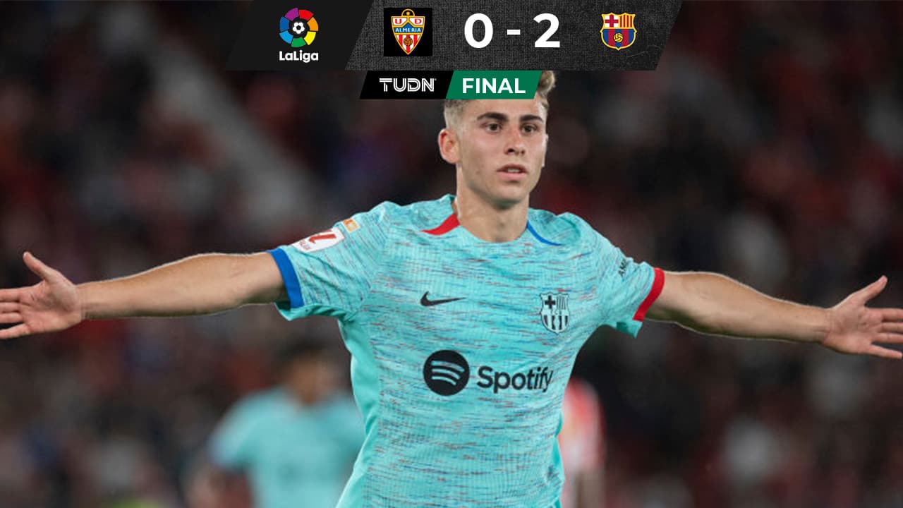 Barcelona gana en campo ajeno al Almería y mantiene el segundo puesto
