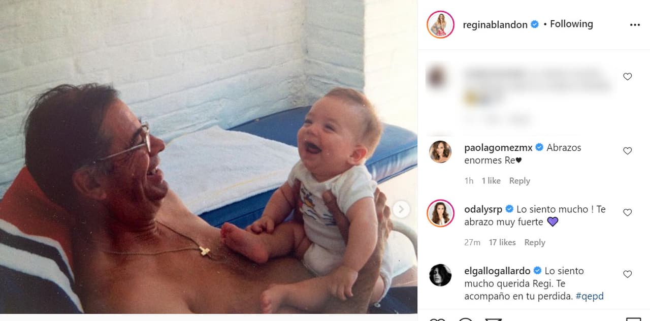 En su mensaje, la actriz de 30 años publicó 
<b><a href="https://www.instagram.com/p/CGFUDiaFnhF/?igshid=u2zz52cxp60t" target="_blank">varias fotos</a></b> que documentan la convivencia que ella tuvo desde bebé con su abuelo.
<br>