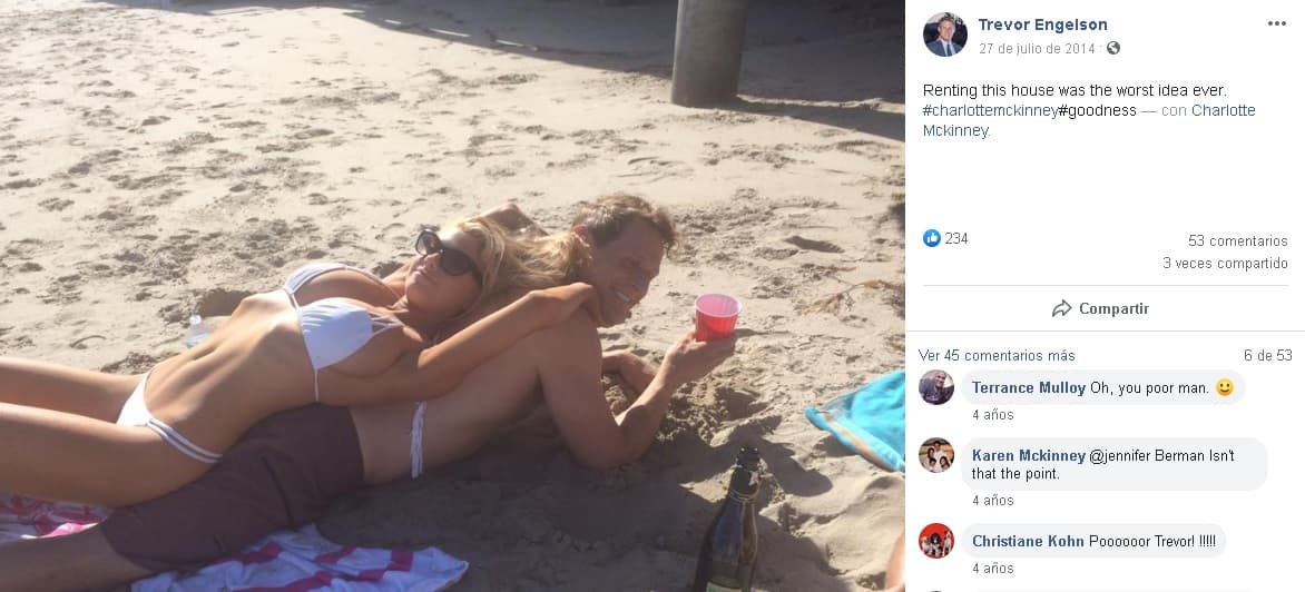 Engelson tuvo algunas parejas después de su rompimiento con Markle, incluyendo a la modelo de trajes de baño 
<b>Charlotte McKinney </b>(foto).
<br>