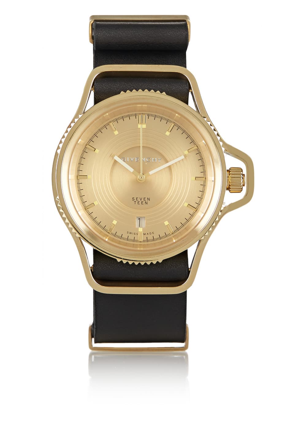 Para ella: Reloj Seventeen en acero inoxidable dorado, Givenchy.