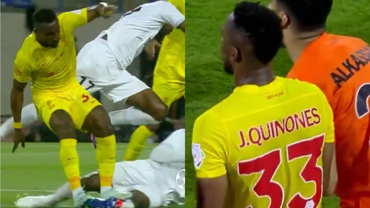 ¡Entrada artera! Julián Quiñones es expulsado por esta dura falta