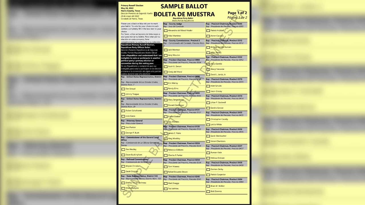 De ahí nos aparece la boleta de muestra donde podemos ver los candidatos que están compitiendo.