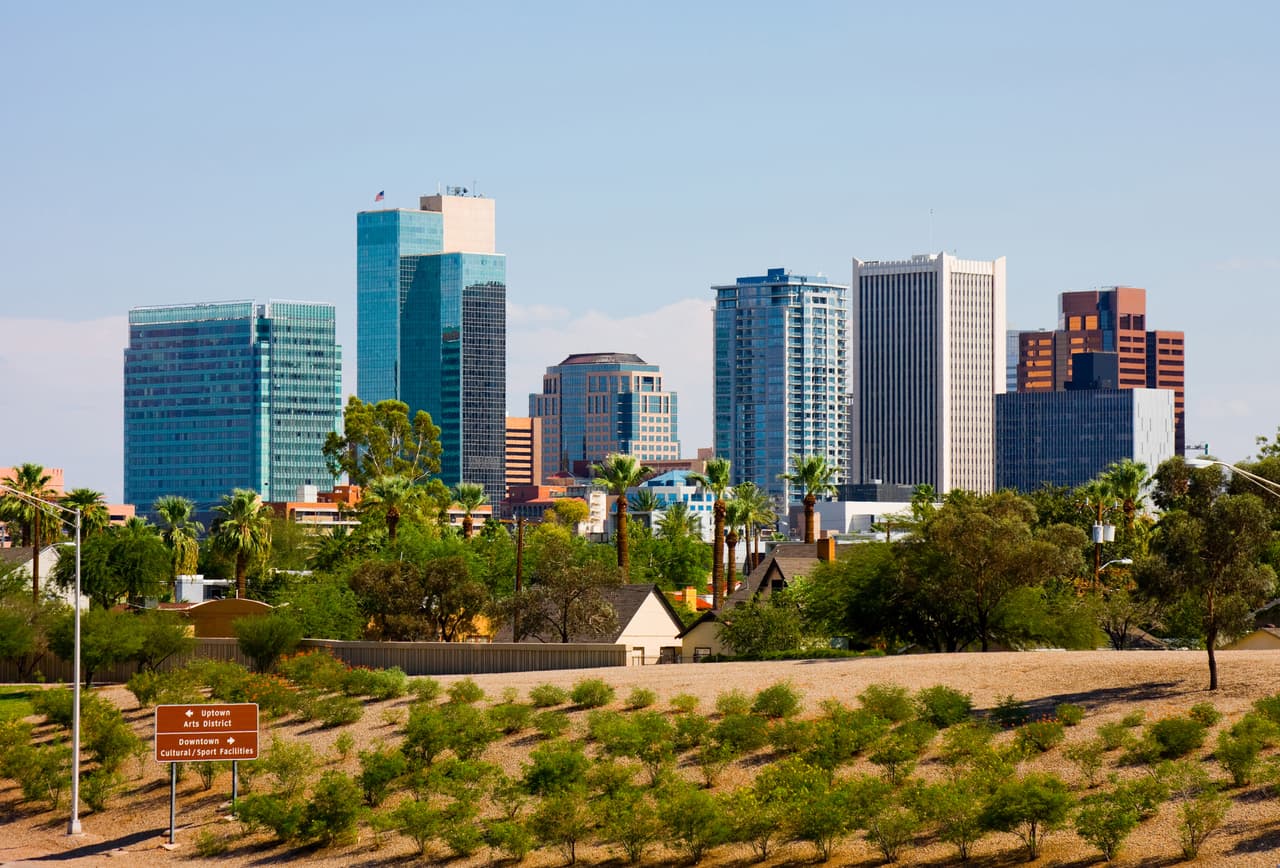 Phoenix, Arizona, es la ciudad que más creció en EEUU, con 32,113 nuevos habitantes.