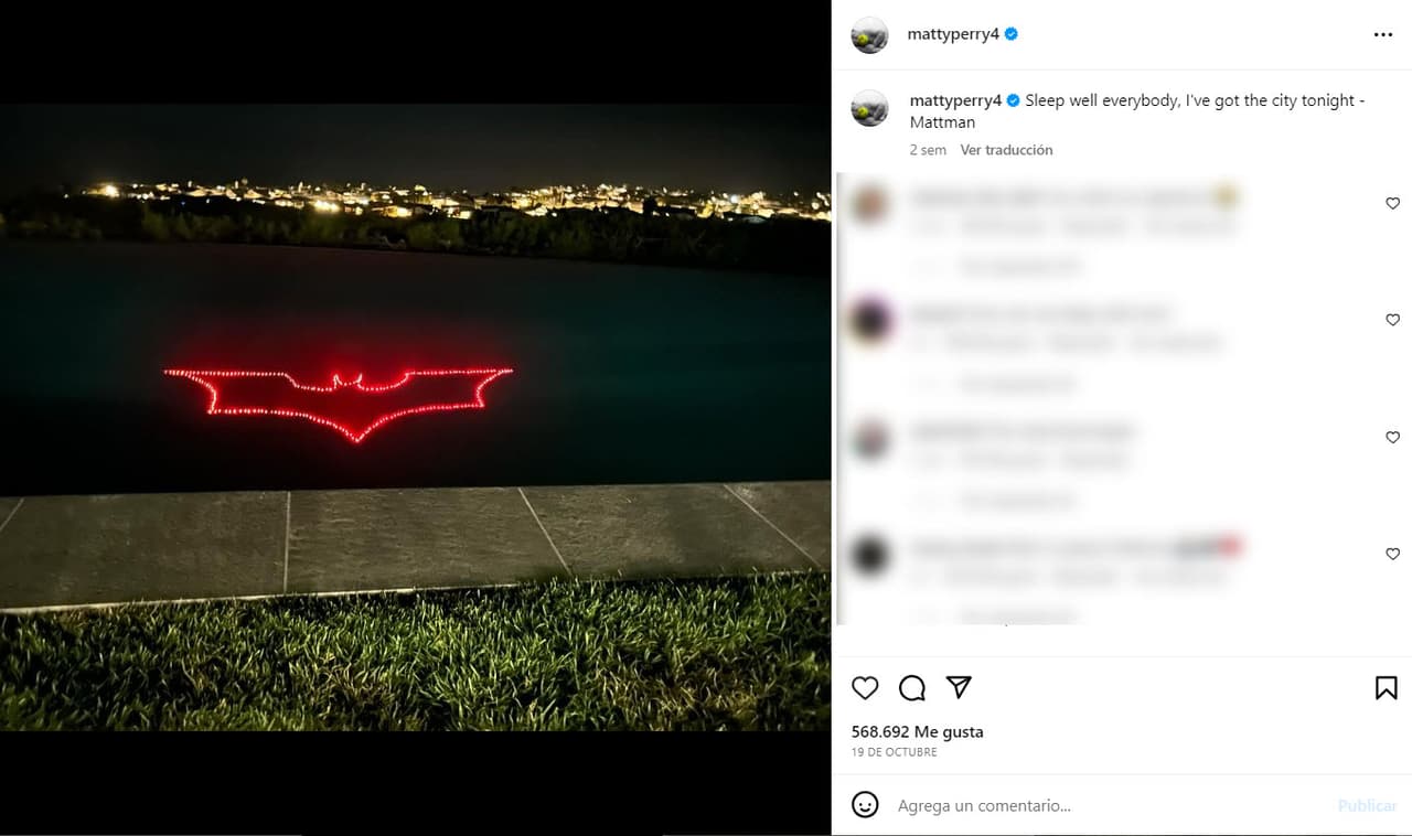 Matthew Perry su fijación por Batman.