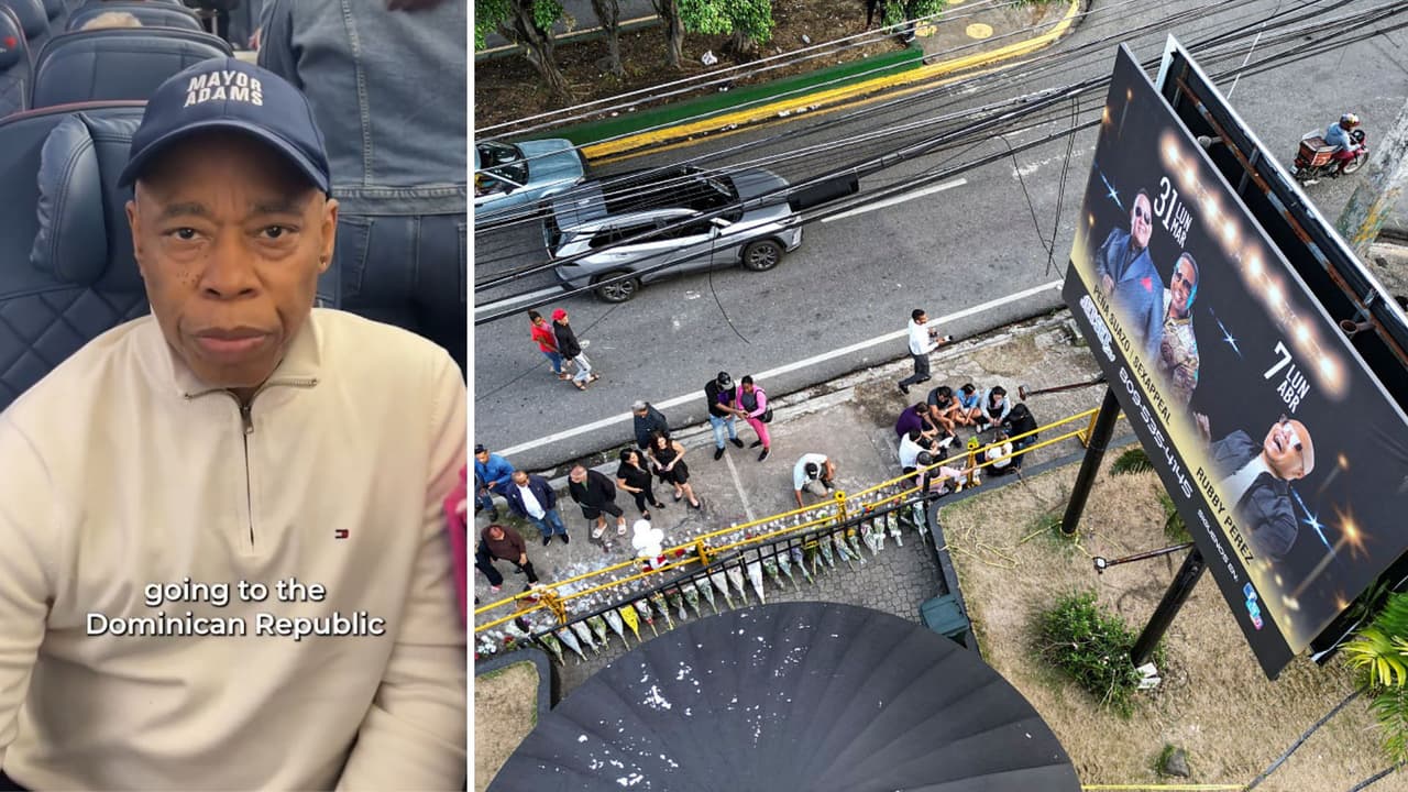 El alcalde de NY Eric Adams visita República Dominicana por tragedia del Jet Set