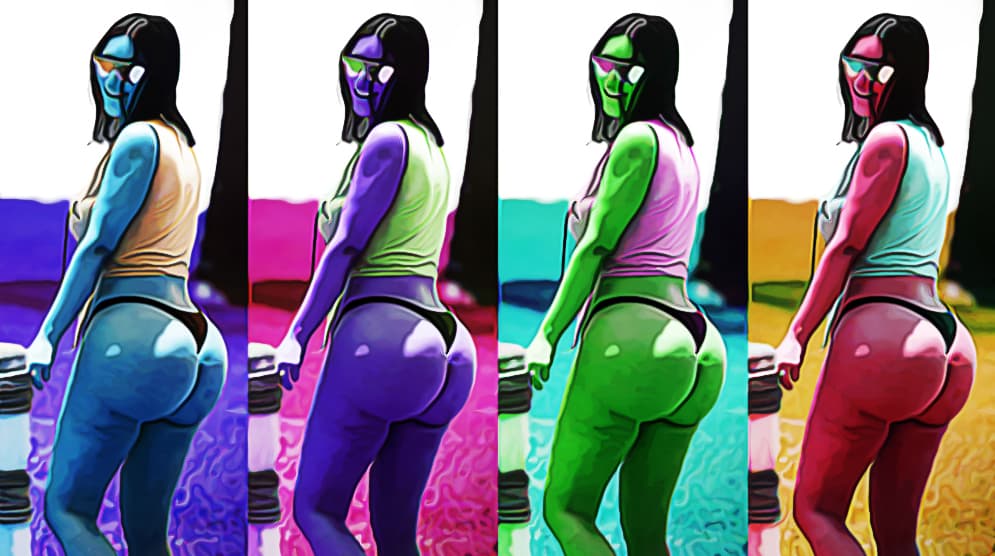 Trasero de 14 quilates