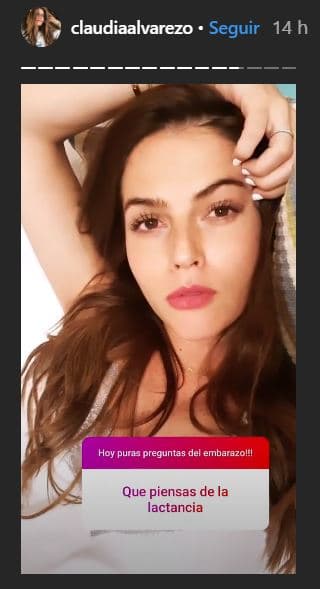 "No sé cuánto tiempo, pero sí le voy a dar pecho, obvio", reiteró la actriz de telenovelas como Hasta El Fin Del Mundo.