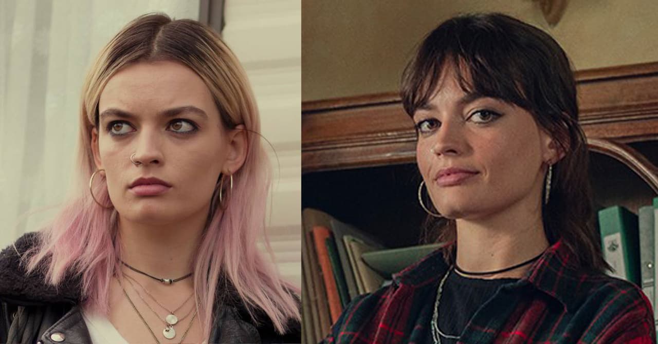 Emma Mackey en Sex Education antes y después