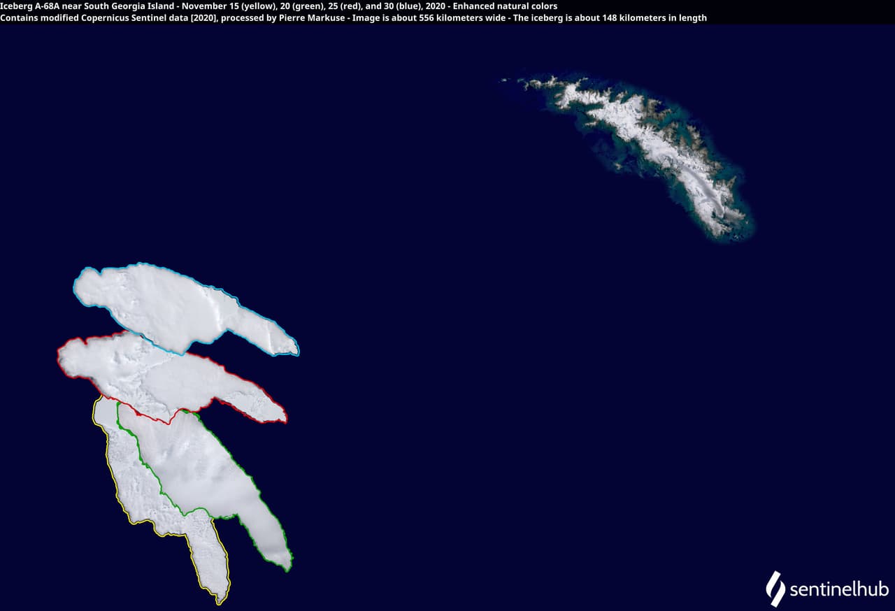 Tarling cree que, aunque el choque es muy probable, se podría evitar si las mismas corrientes desvían al iceberg de la isla. “Pero está muy, muy cerca, a menos de 50 kilómetros del borde de la plataforma sur”, añadió el científico.