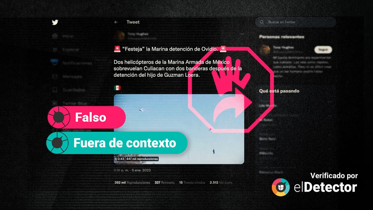 Ese video con helicópteros no es de un festejo por la captura del hijo de ‘El Chapo’ ni fue grabado en Culiacán