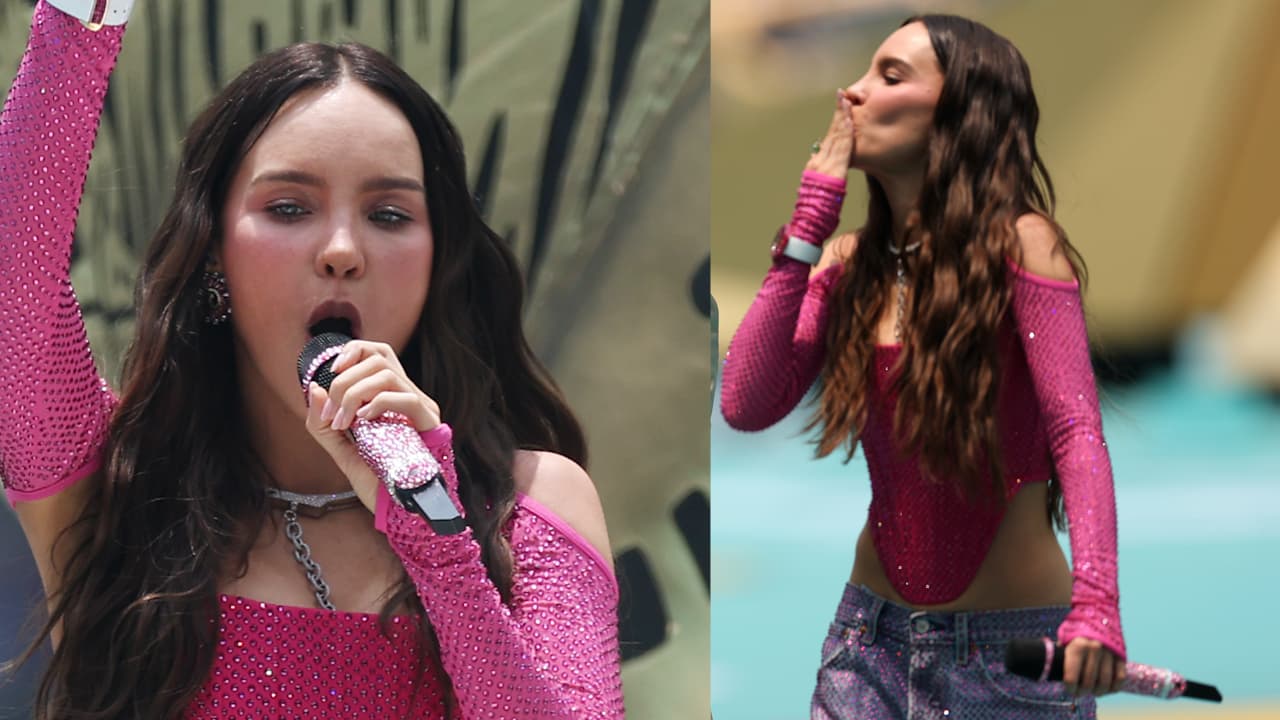 Belinda brilla con su look en el Mundial de Futbol luciendo miles de cristales Swarovski, ¡ganando como siempre!