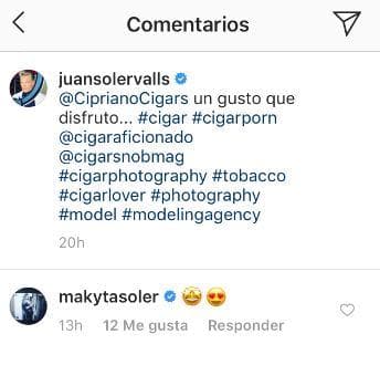 No es la primera vez que Maky comenta una foto de su ex, el pasado 10 de diciembre el argentino subió una foto donde Maky comentó con unos emojis.