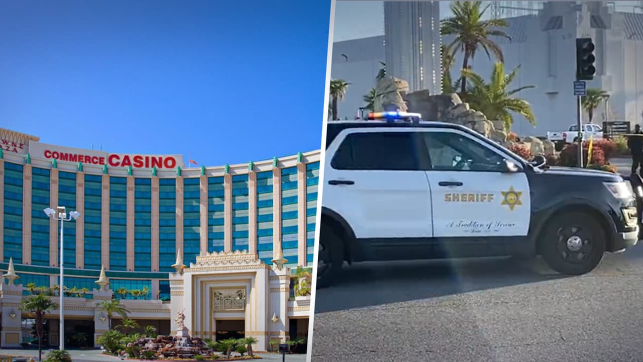 Detienen a sospechoso armado con cuchillo en Commerce Casino de Los Ángeles