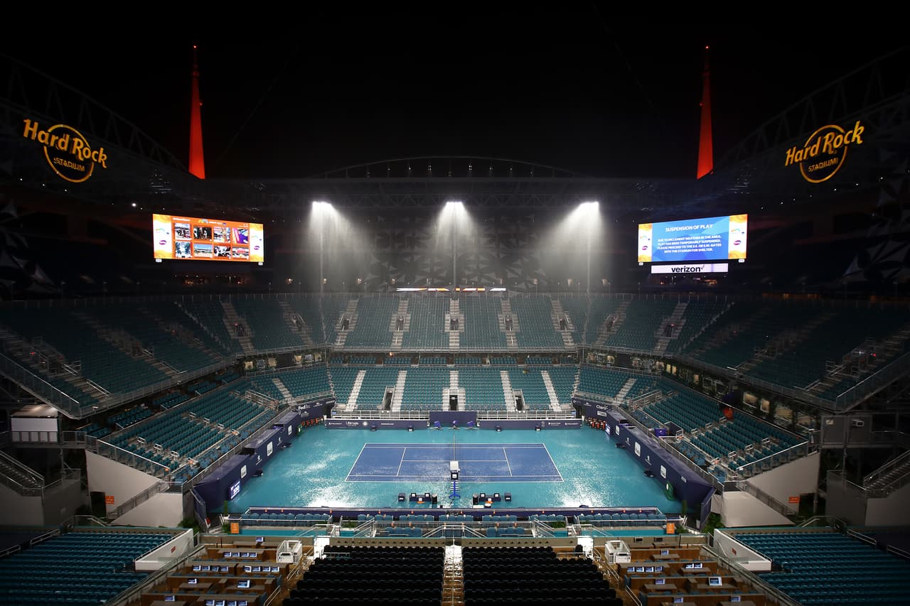 El Miami Open suele tener este problema de clima durante sus torneos, aunque vale recordar que para este torneo estrena instalaciones.