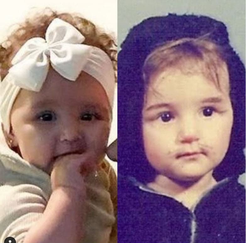 El 5 de febrero, Melany publicó esta comparativa para demostrar que la pequeña
<b> se parece a ella.</b>
<br>