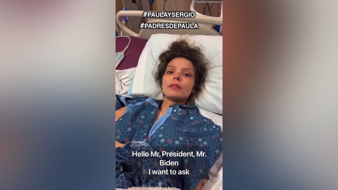 <b>Video. </b>Colombiana con cáncer terminal suplica al presidente Biden que les otorgue una visa humanitaria a sus padres.