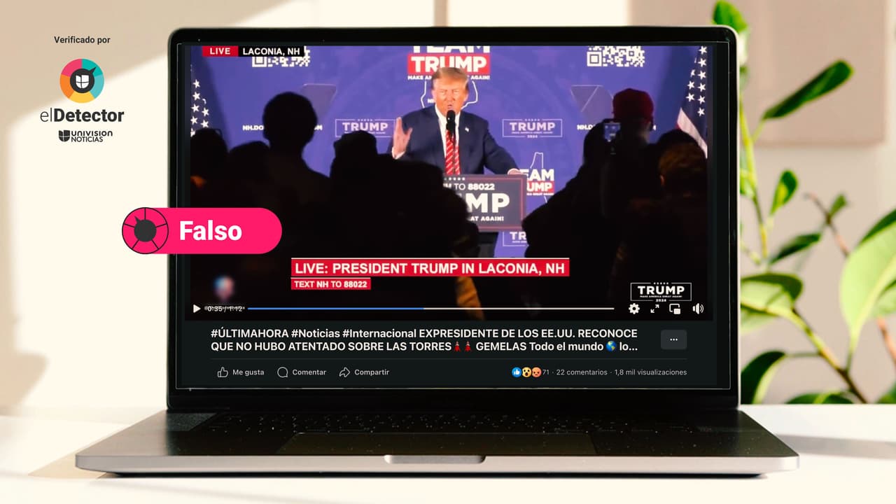 Es falso que Trump negara en ese video el atentado terrorista a las Torres Gemelas
