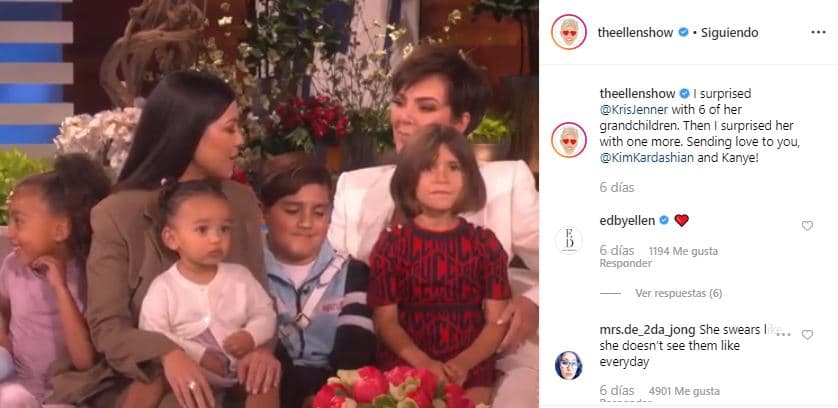 La noche del 9 de mayo se supo que la mujer que rentó su vientre para la gestación del embrión de 
<b><a href="https://www.univision.com/famosos/el-gesto-de-kanye-west-kim-y-kardashian-que-sus-fans-nunca-olvidaran-video" target="_blank">Kim y Kanye</a></b> había entrado en trabajo de parto. Así se lo reveló 
<b><a href="https://www.instagram.com/p/BxQ7hCZF3wR/" target="_blank">Kourtney Kardashian</a></b> a su madre, Kris Jenner, durante una grabación del programa de
<b> The Ellen DeGeneres Show.</b>