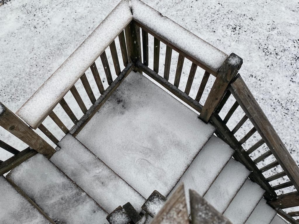 La nieve se coló por todos lados en el área de Pitman al sur de Nueva Jersey.