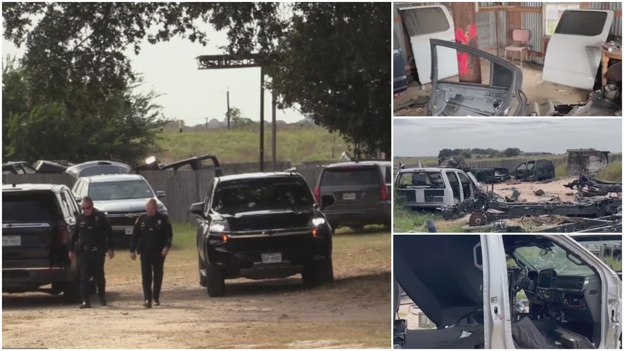 "Los motores estaban en otros condados": hallan 50 camionetas robadas en un desguazadero de San Antonio