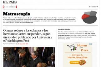 El País recogió la encuesta de Bendixen & Amandi para Univision Noticias y Fusion en colaboración con The Washington Post.