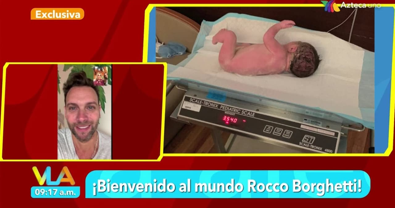 El también actor dio la primicia de esta fotografía, en donde se ve cuánto pesó Rocco (poco más de 7 libras).