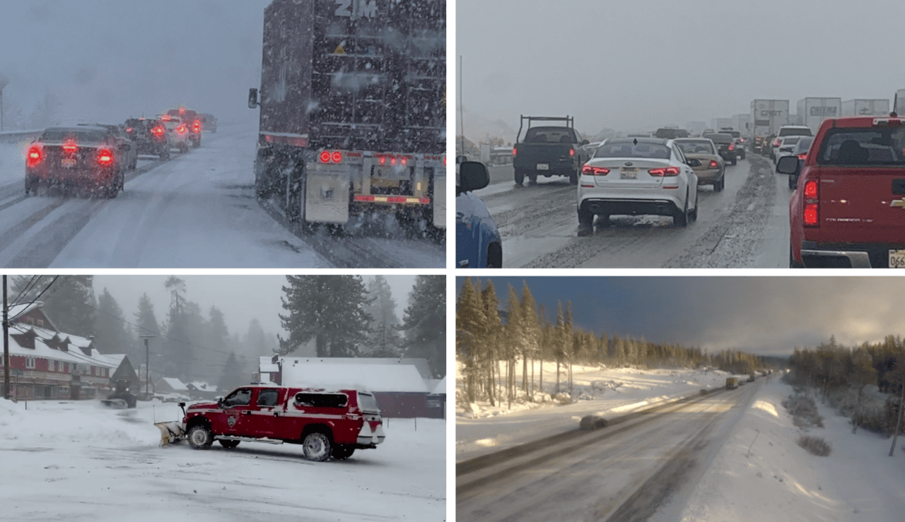 Las últimas condiciones de la carretera de CalTrans están disponibles llamando al 1 800 4 2 7 7 6 2 3.