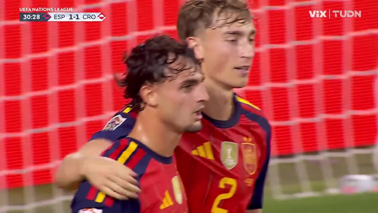 ¡Gol de España! Pubill le devuelve la ventaja a España frente a Croacia