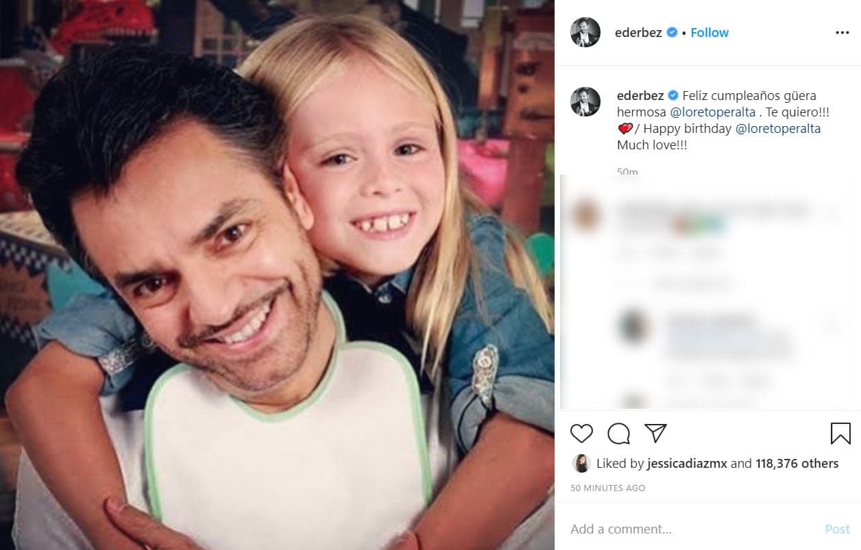 <b><a href="https://www.youtube.com/watch?v=t0EX2dOBQjw&list=PLUxH4i3GRslwEm_y_Knin8X7FkzCix761&index=104" target="_blank">Eugenio Derbez</a></b>, que fue su padre en el filme, la felicitó a través de su cuenta de Instagram con esta foto del recuerdo.
<br>