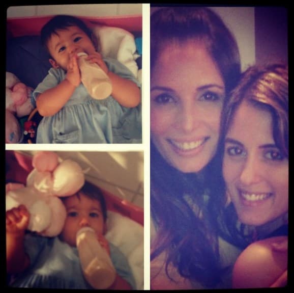 Giselle y su hija Andrea tienen un gran parecido físico.