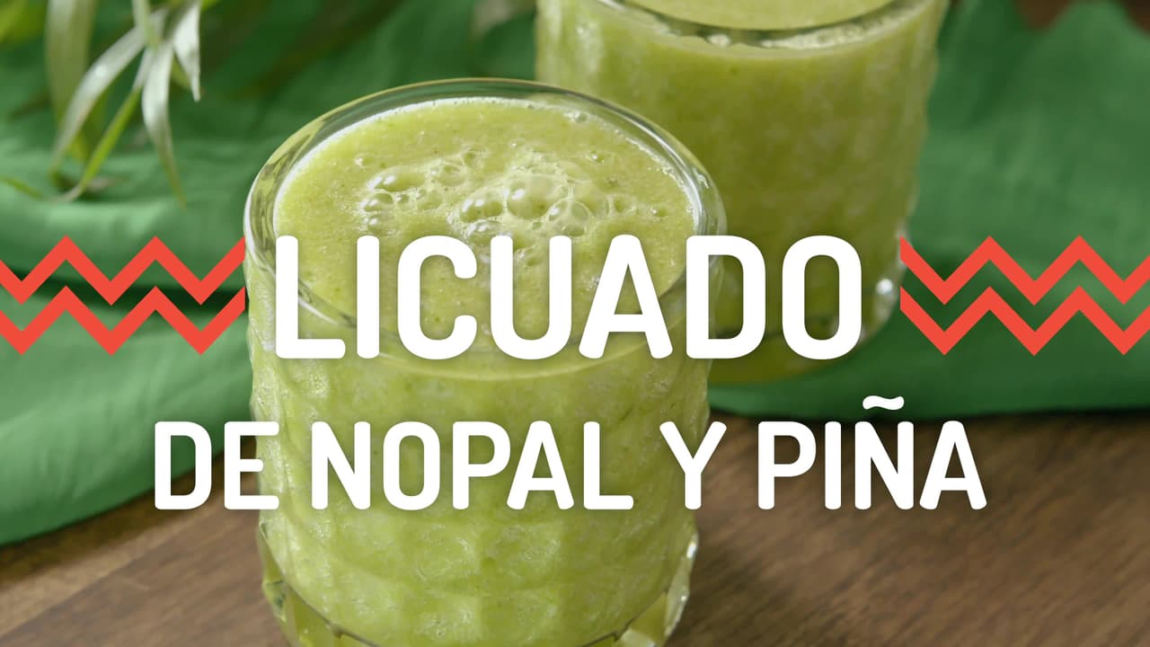 Licuado de nopal y piña