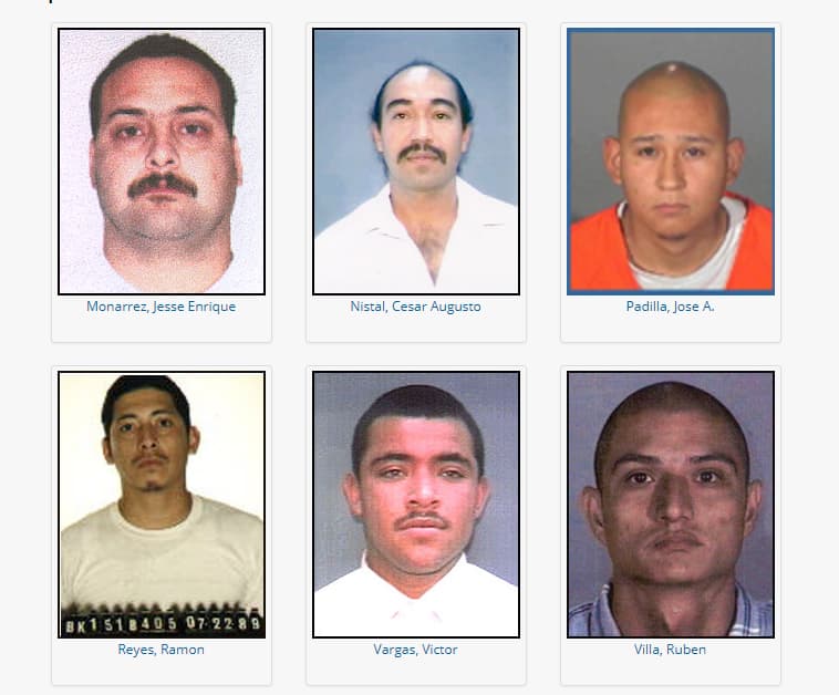 Estos sospechosos han sido designados por la policía de Los Ángeles como los prófugos más buscados de la ciudad. Son buscados por delitos que van desde asesinatos hasta abuso de menores. En su mayoría son considerados armados y peligrosos.