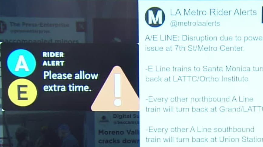 Afectado el servicio de las líneas A y E del Metro de Los Ángeles por falta de energía en un tramo