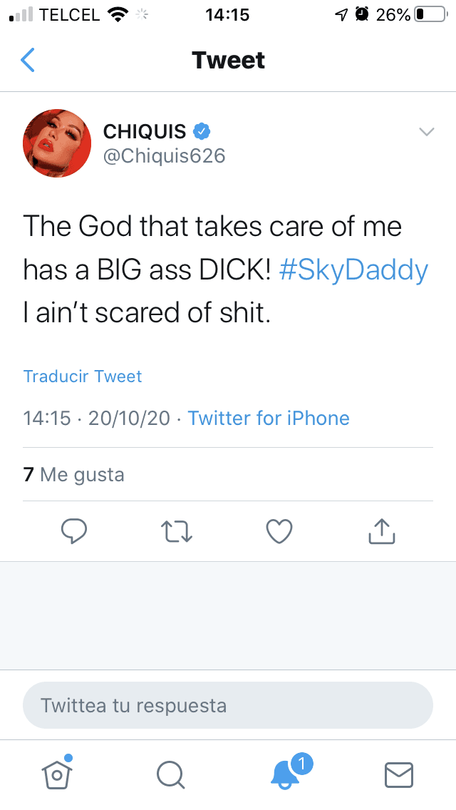 En un siguiente tuit, que luego eliminó, mencionó la manera en que "Dios la cuida".
<br>