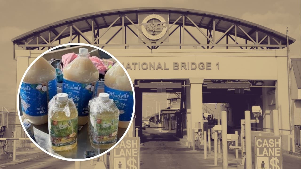 Decomisan más de $800,000 en metanfetamina líquida en puente de Eagle Pass