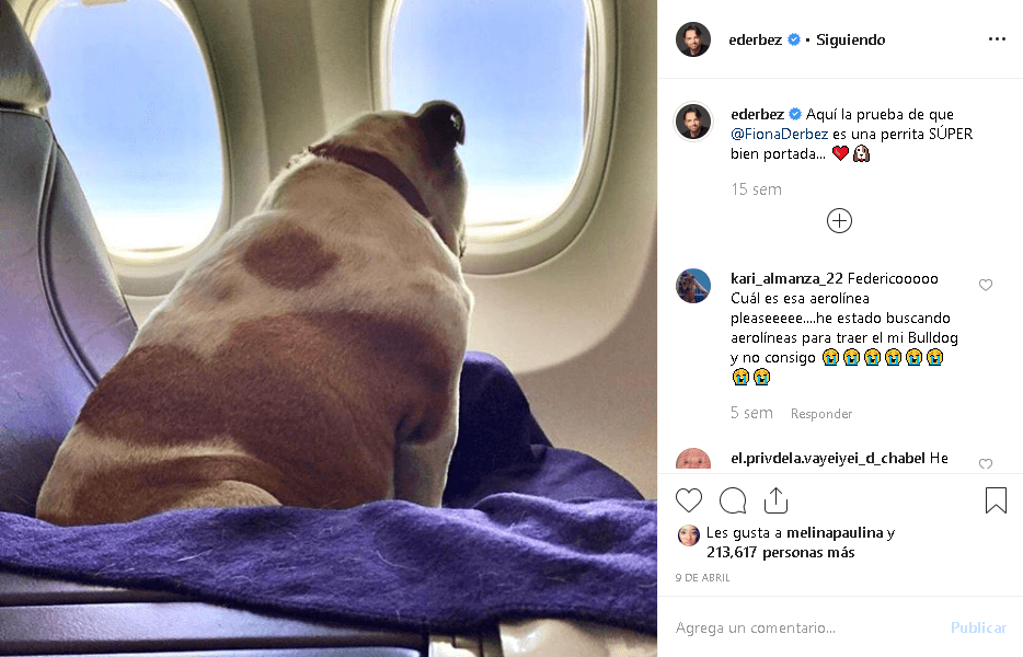 "Aquí la prueba de que Fiona Derbez es una perrita super bien portada", escribió el comediante en la publicación.