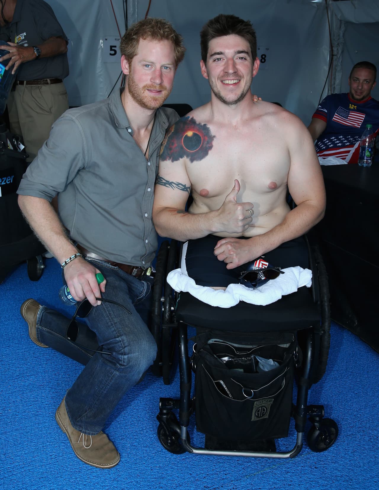 Harry ha posado y platicado con decenas de atletas.