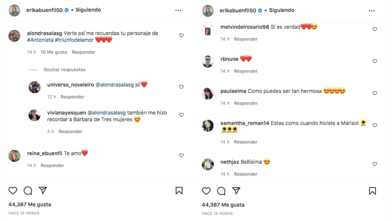 Fans reaccionan a cambio de look de Erika Buenfil
