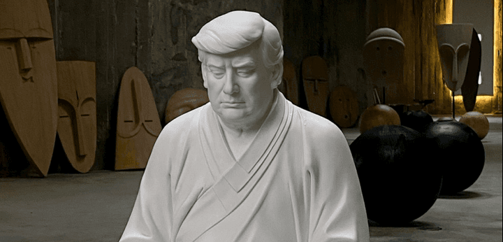 El 'Trump Buda' de 15 pies que se vende en internet