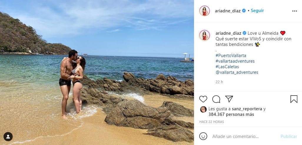 Junto a la imagen, escribió: "Love you, Almeida. Qué suerte estar vivos y coincidir con tantas bendiciones".