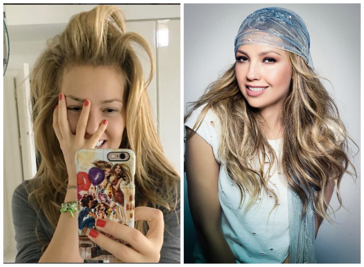 2.- THALÍA. La cantante mexicana es una lindura y no teme mostrarse al natural ante sus seguidores.